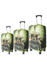 (My#131 Bone King) VALİZLER İÇİN KILIF SETİ (KABİN ORTA VE BÜYÜK)