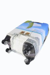 (My#94 Şezlong & Palmiye) VALİZLER İÇİN KILIF SETİ (KABİN ORTA VE BÜYÜK)