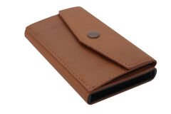 Gd 779-Düz Grande Hakiki Deri, Mekanizmalı, Erkek Cüzdan, Kartlık