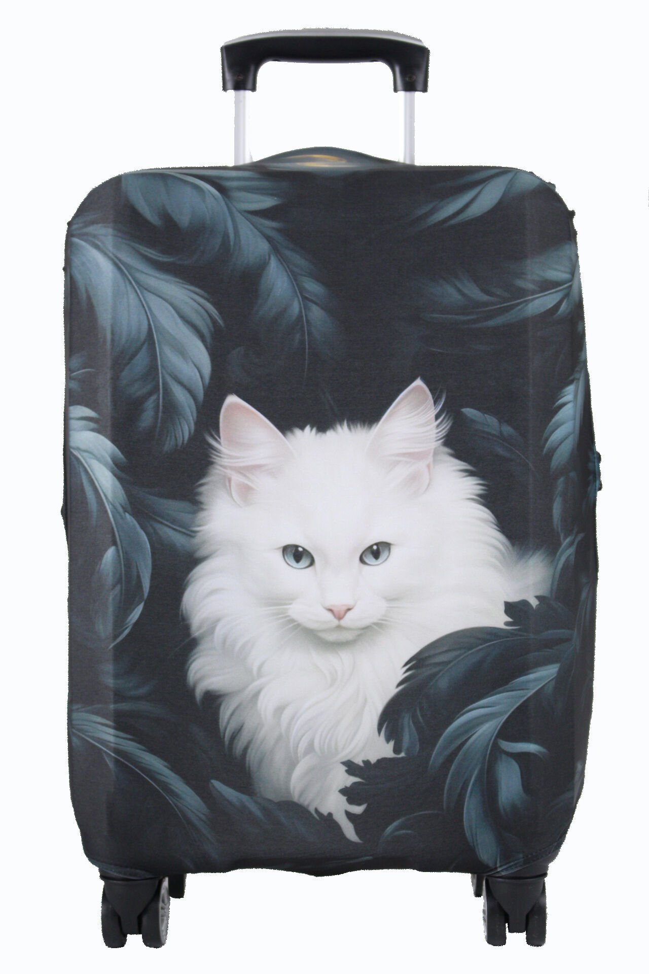 (My#85 Kedi Kara Tüy) VALİZ İÇİN KILIF