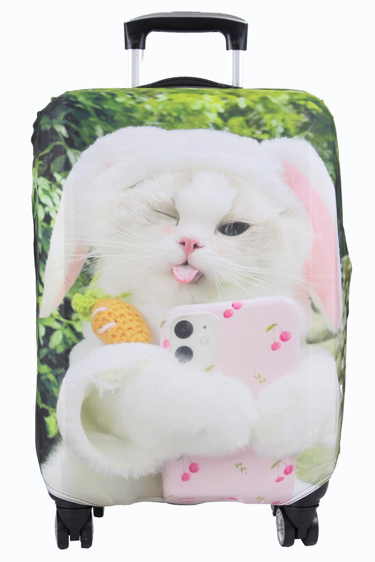 (My#84 Tavşan Kedi) VALİZ İÇİN KILIF