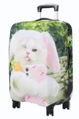 (My#84 Tavşan Kedi) VALİZ İÇİN KILIF