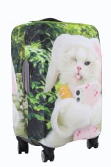 (My#84 Tavşan Kedi) VALİZ İÇİN KILIF