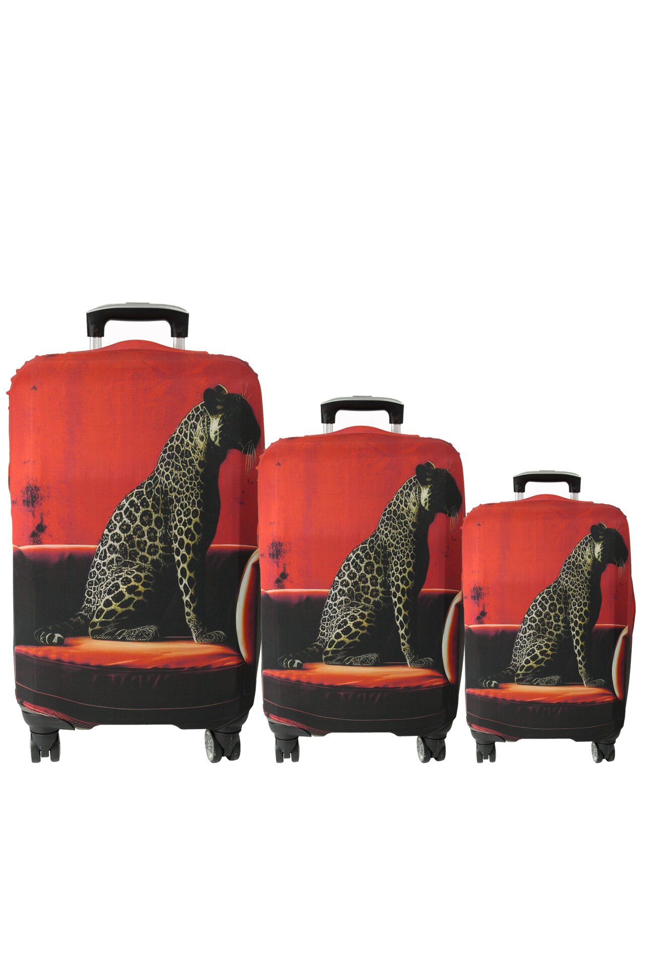 (My#127 Jaguar 1) VALİZLER İÇİN KILIF SETİ (KABİN ORTA VE BÜYÜK)