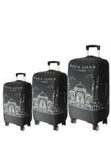 (My#119 Ayasofya / Hagia Sophia 1) VALİZLER İÇİN KILIF SETİ (KABİN ORTA VE BÜYÜK)