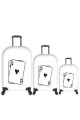 (My#89 Black Jack) VALİZLER İÇİN KILIF SETİ (KABİN ORTA VE BÜYÜK)