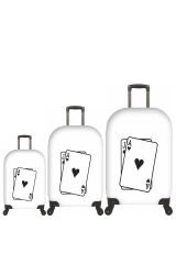 (My#89 Black Jack) VALİZLER İÇİN KILIF SETİ (KABİN ORTA VE BÜYÜK)