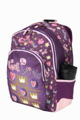 MUST 585009 Love Wins Çift Cepli İlkokul Sırt Çantası-Mor