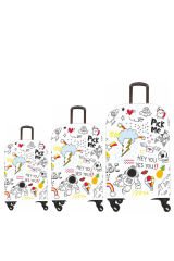 (My#36 Karışık) VALİZLER İÇİN KILIF SETİ (KABİN ORTA VE BÜYÜK)