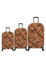 (My#82 Ayıcık) VALİZLER İÇİN KILIF SETİ (KABİN ORTA VE BÜYÜK)