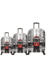 (My#54 Taksim2) VALİZLER İÇİN KILIF SETİ (KABİN ORTA VE BÜYÜK)