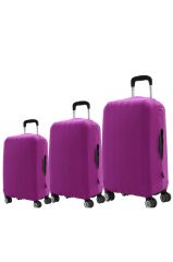My Fuşya VALİZ KILIFI / BAVUL KORUYUCU ÖRTÜSÜ Büyük, Orta, Kabin Boy Set