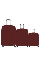 My Bordo VALİZ KILIFI / BAVUL KORUYUCU ÖRTÜSÜ Büyük, Orta, Kabin Boy Set
