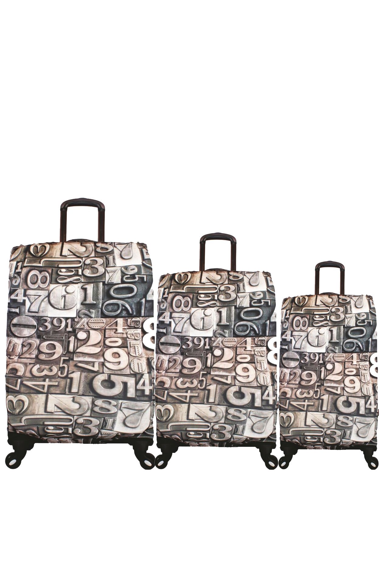My 09 Rakamlar VALİZ KILIFI / BAVUL KORUYUCU ÖRTÜSÜ Büyük, Orta, Kabin Boy Set