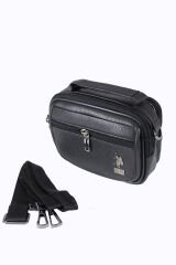 Plevr 8417-S  Us Polo Assn Siyah Suni Deri Omuz Askılı, Kulplu Portföy Çantası