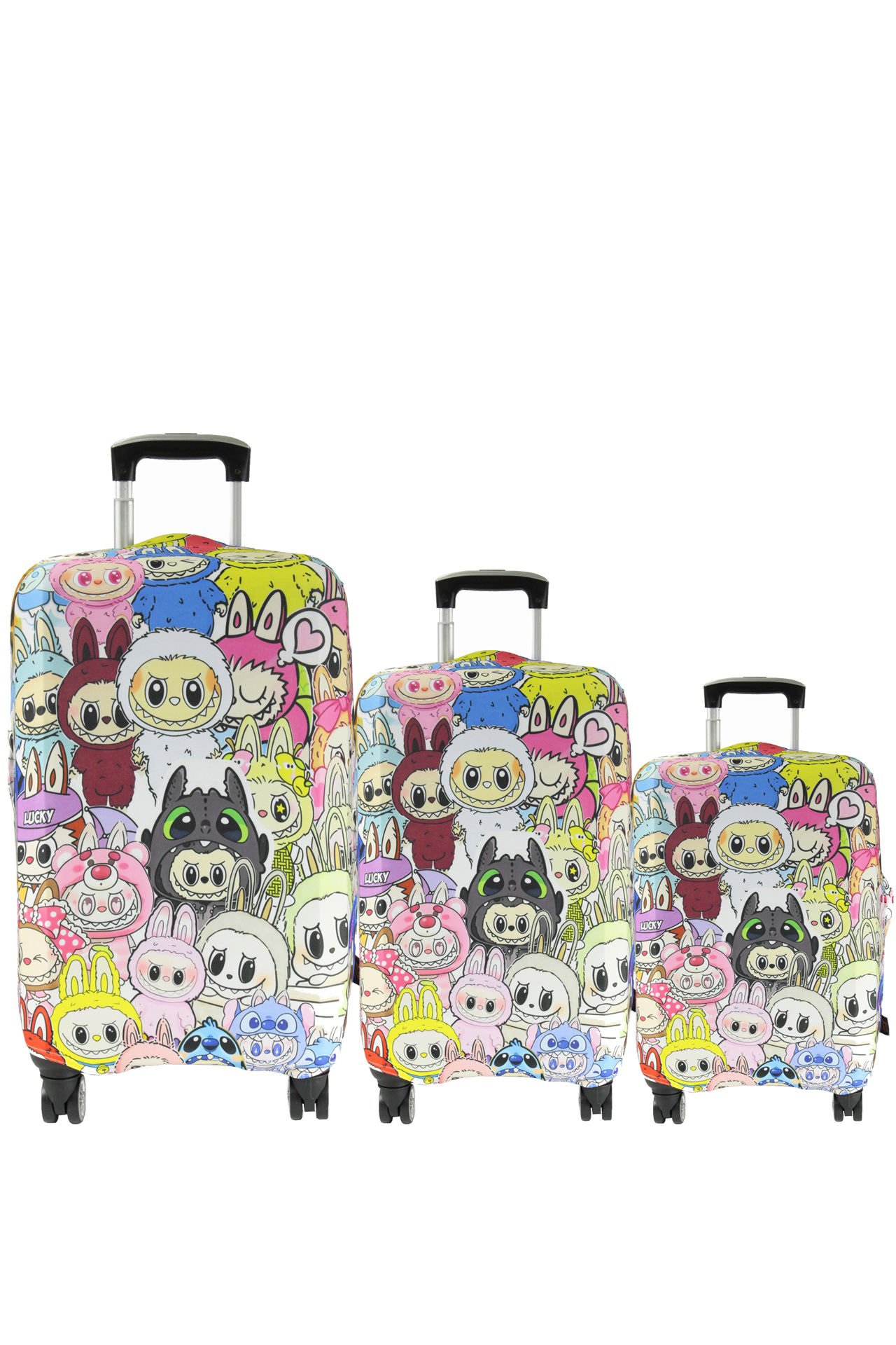 (My#138 LA 2 ) VALİZLER İÇİN KILIF SETİ (KABİN ORTA VE BÜYÜK)