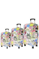 (My#138 LA 2 ) VALİZLER İÇİN KILIF SETİ (KABİN ORTA VE BÜYÜK)