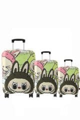 (My#137 LA 1 ) VALİZLER İÇİN KILIF SETİ (KABİN ORTA VE BÜYÜK)