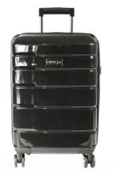 Nippon 1807 Titanium PC - Büyük + Orta + Kabin Boy Valiz / Bavul Seti - Siyah