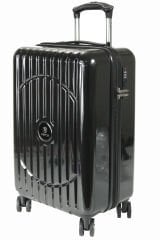 Nippon 1802 Oxygen PC - Büyük + Orta + Kabin Boy Valiz / Bavul Seti - Siyah