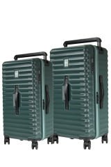 GROUND 10736 PP SANDIK - Büyük + Orta Boy Valiz / Bavul Seti - Yeşil