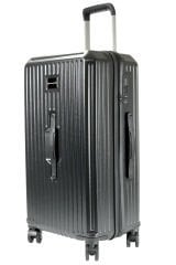 Francesco Ferellino 10706 ABS SANDIK - Büyük + Orta Boy Valiz / Bavul Seti - Siyah