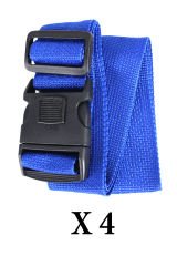 Metropolitan Valiz Bavul Çanta Emniyet Kemeri-Sax, Kilitli, 4 Adet