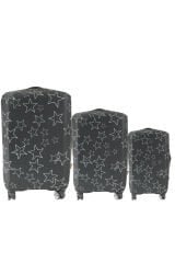 (My#133 Yıldız) VALİZLER İÇİN KILIF SETİ (KABİN ORTA VE BÜYÜK)