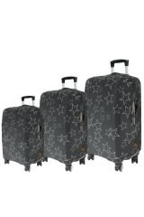 (My#133 Yıldız) VALİZLER İÇİN KILIF SETİ (KABİN ORTA VE BÜYÜK)