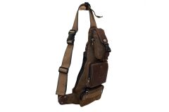 Ççs 30700-Kh Kahverengi Kanvas Kumaş Çapraz Çanta - Body Bag