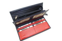 Gd 2713-L Grande Lacivert Hakiki Deri Bayan Cüzdan - Kartlık