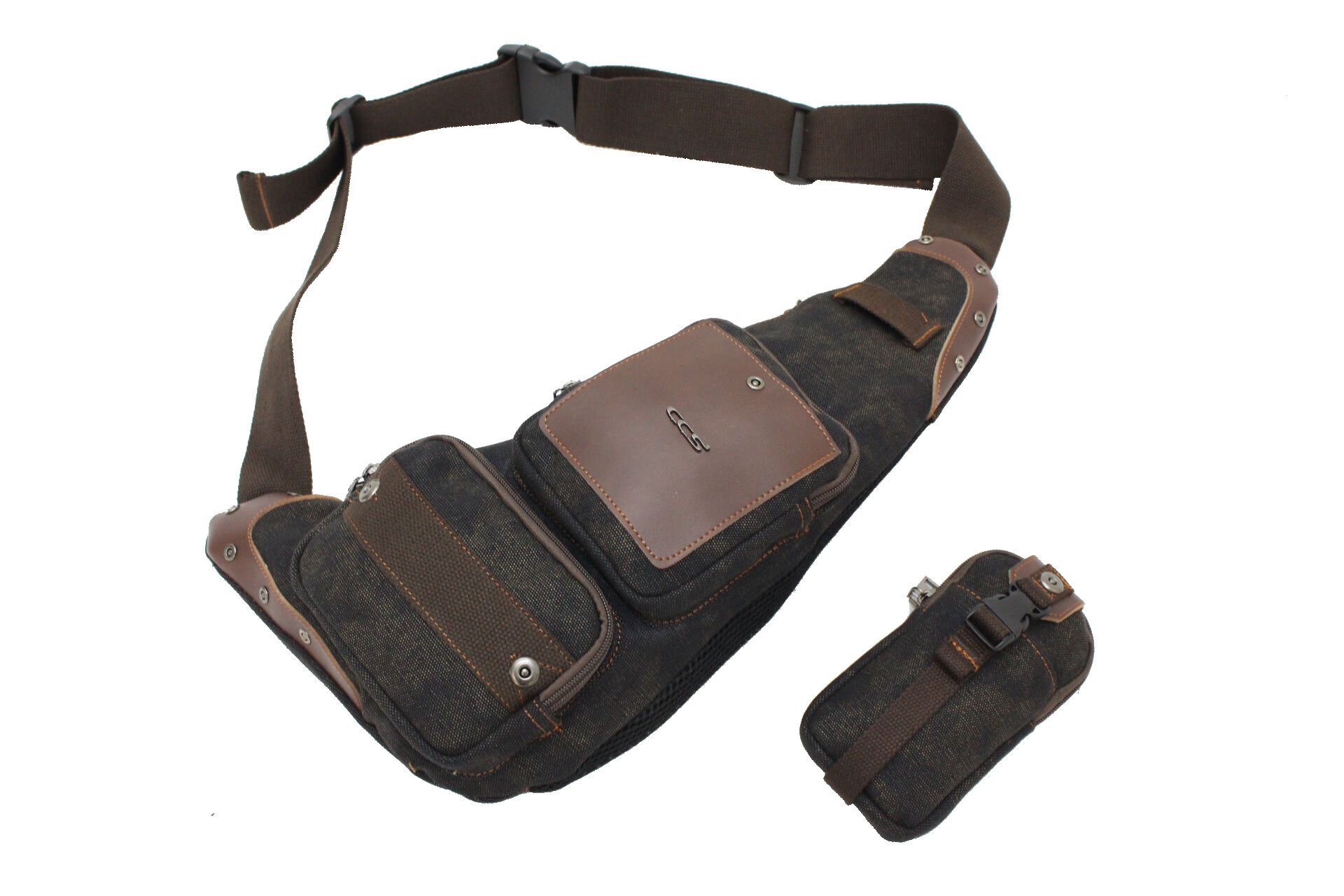 Ççs 30700-S Siyah Kanvas Kumaş Çapraz Çanta - Body Bag