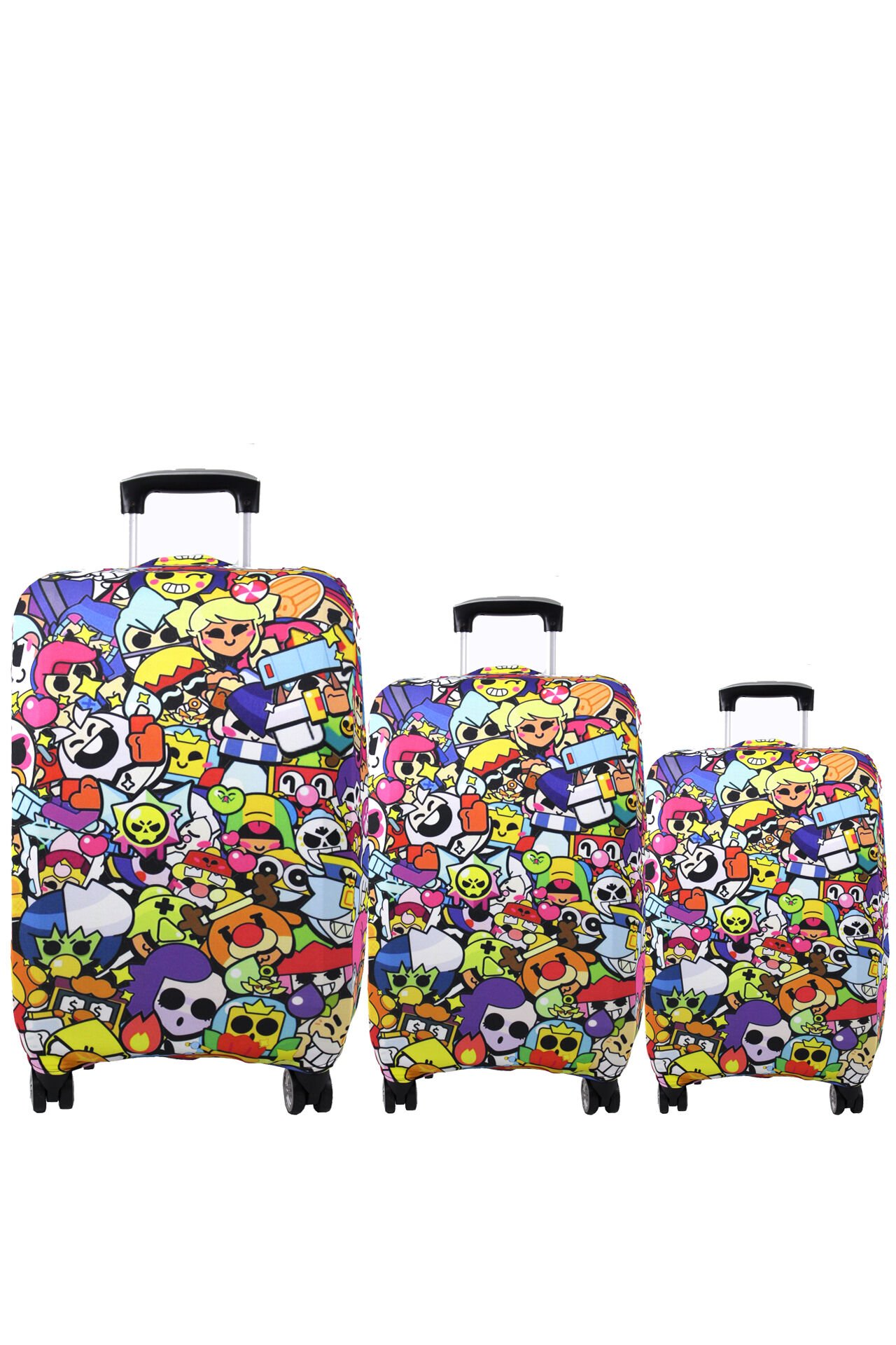 (My#108 Karakter-1) VALİZLER İÇİN KILIF SETİ (KABİN ORTA VE BÜYÜK)