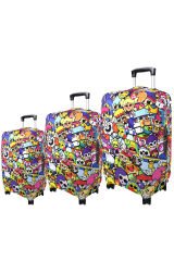 (My#108 Karakter-1) VALİZLER İÇİN KILIF SETİ (KABİN ORTA VE BÜYÜK)