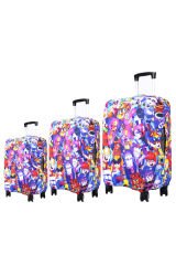 (My#110 Karakter-2) VALİZLER İÇİN KILIF SETİ (KABİN ORTA VE BÜYÜK)