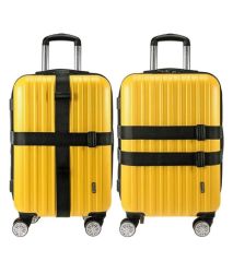 Metropolitan Valiz Bavul Çanta Emniyet Kemeri-Kırmızı, Kilitli, 4 Adet