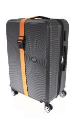 Metropolitan Valiz Bavul Çanta Emniyet Kemeri-Siyah, Kilitli, 2 Adet