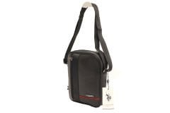 Plevr 8419-S  Us Polo Assn Siyah Suni Deri Omuz Askılı Portföy Çantası