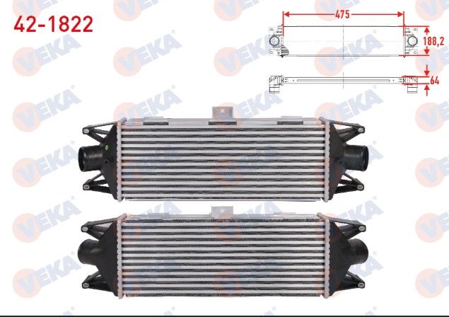IVECO DAILY III MINIBUS/OTOBUS 35 S 12, 35 C 12, 40 C 12 116 hp 2003-2006 TURBO RADYATORU (INTERCOOLER)