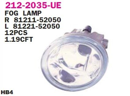 TOYOTA VERSO (E12) SİS FARI SAĞ 02-03 Benzin-Dizel