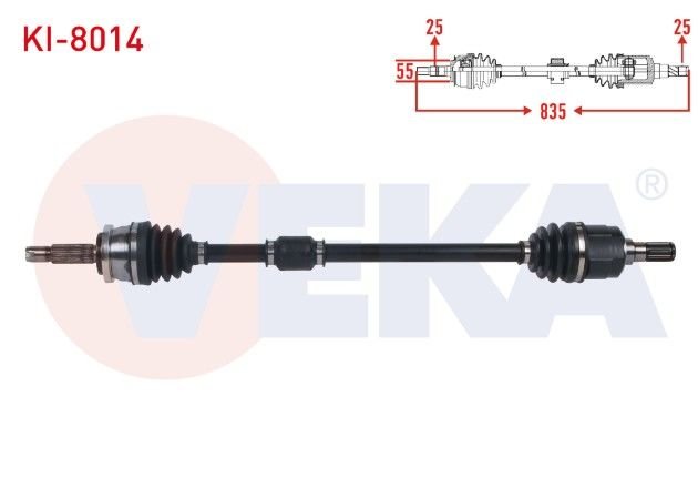 KIA PICANTO (JA) 1.0 M-T 2018- KOMPLE AKS SAG ON UZUNLUK 835mm