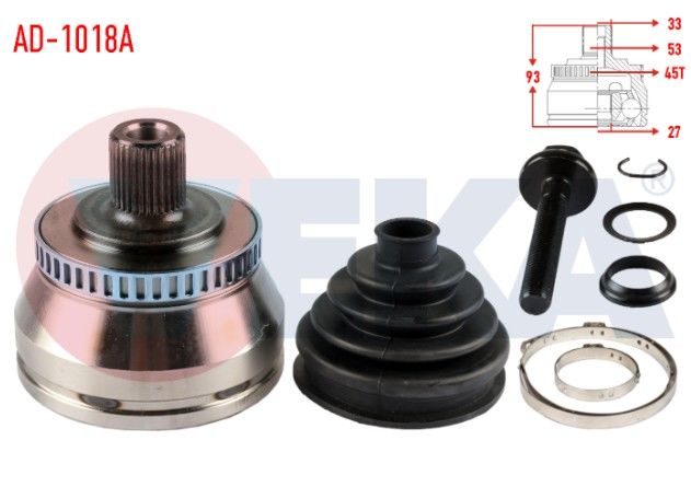 VOLKSWAGEN PASSAT (3B2) 1.9 TDI ABSLI 45 DIS 33X27X53 UZUNLUK 93 mm 1996-2000 AKS KAFASI SOL-SAG ON DIS