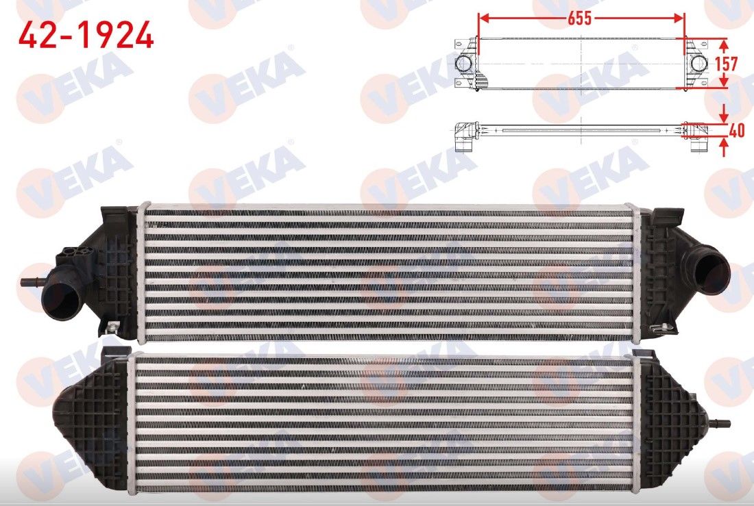 FORD C-MAX II 1.6 ECOBOOST 150 hp 2010- TURBO RADYATORU (INTERCOOLER)