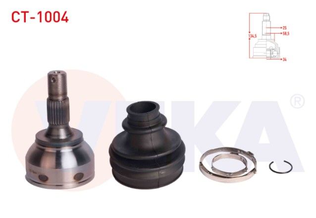 CITROEN C4 (B7) 1.6 HDI 25X34X58,50 UZUNLUK 134,50mm 2009- AKS KAFASI SOL-SAG ON DIS