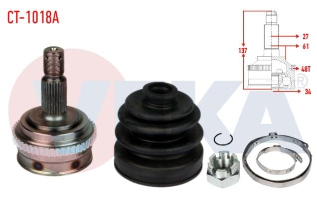 FIAT SCUDO (220P) 1.9 D ABSLI 48 DIS 27X34X59 UZUNLUK 137,3 mm 1996-2006 AKS KAFASI SOL-SAG ON DIS