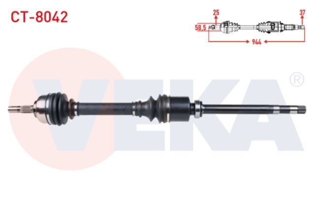 CITROEN C5 I (DC) 2.0 HDI M-T UZUNLUK 944mm 2001-2004 KOMPLE AKS SAG ON