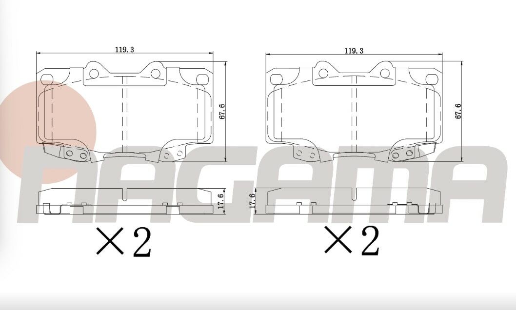 TOYOTA HI-LUX PICK UP 2.5 D 2005-2011 / HI-LUX PICK UP 2.5 D-4D 2005-2011 / HI-LUX PICK UP 3.0 D-4D 2005-2011 FREN BALATA ON IKAZLI