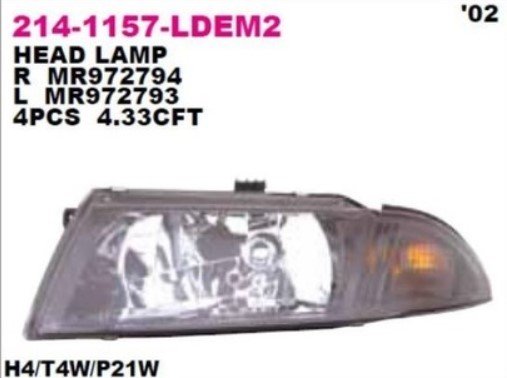 MITSUBISHI CARISMA FAR SOL 01- BENZIN