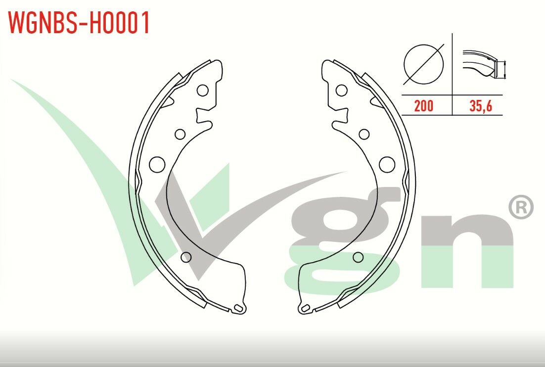 HONDA CIVIC VI 1.4i 200X35,6 mm 1995-2001/HONDA ACCORD III 1.6 LS 1985-1989/HONDA CIVIC VI 1.6i 1995-2001/HONDA ACCORD III 2.0i 16v- 1985-1989 FREN PABUC BALATA ARKA