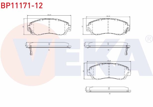 Chery Tiggo 8 Pro 23- / Honda CR-V III 2.0 I-VTEC 2006-2012 / Honda CR-V III 2.2i CTDI 2006-2012 / Honda CR-V V (RW_, RT_) 1.5i V-TEC 2016- Fren Balata Ön İkazlı Tel Delikli